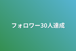 フォロワー30人達成