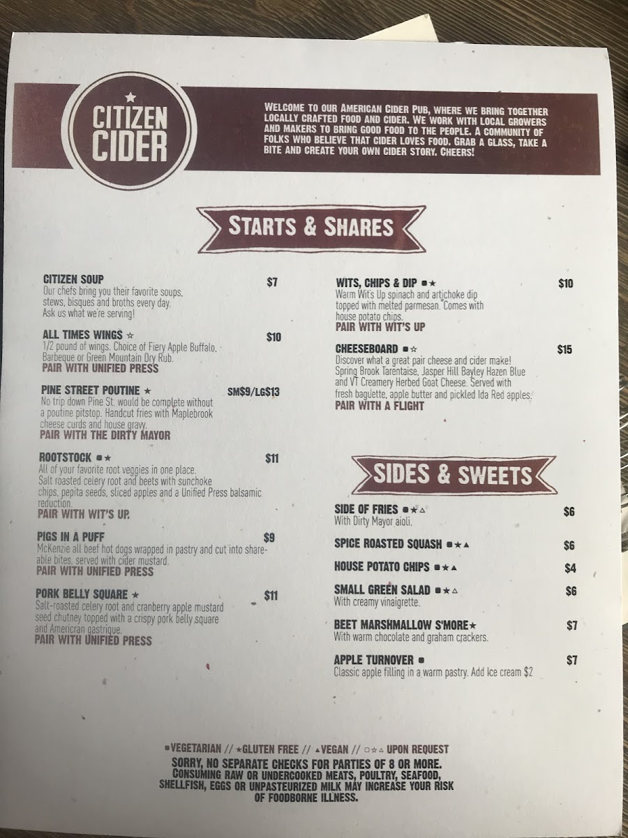 Menu January 2018