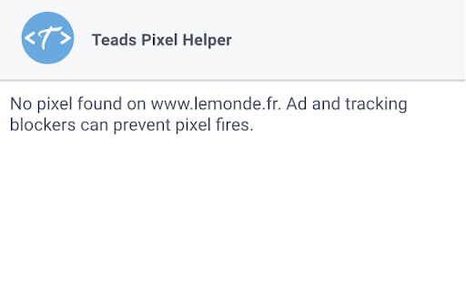 Teads Pixel Helper