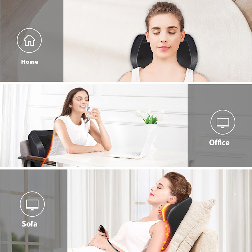 Title 3, Multifunctional Heating Back Massager 3D Kneadi...