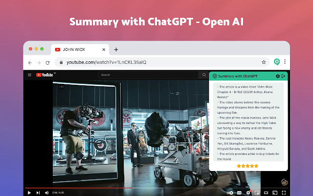 Summary with chatgpt - open ai