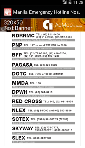 Philippines Manila Hotline Nos