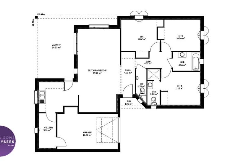  Vente Terrain + Maison - Terrain : 528m² - Maison : 103m² à Forges (17290) 