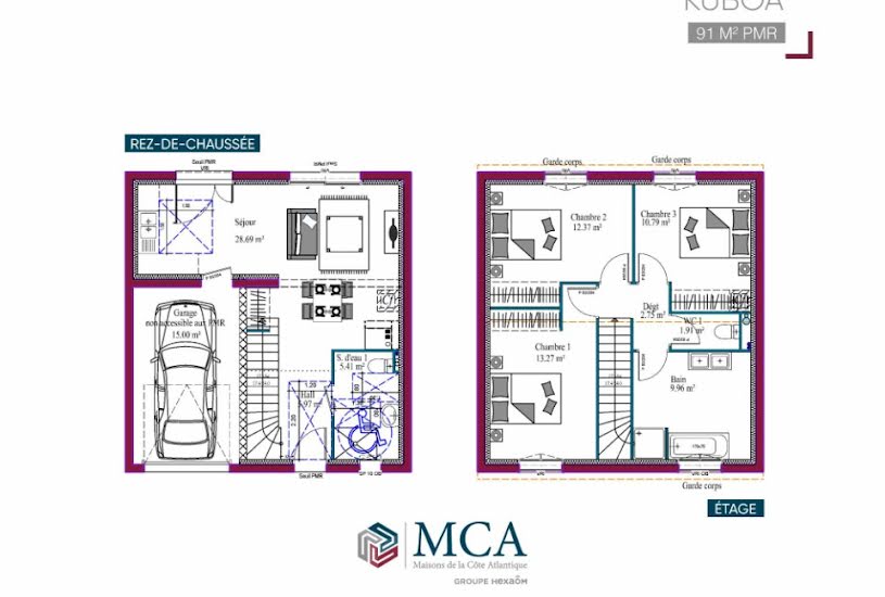  Vente Terrain + Maison - Terrain : 650m² - Maison : 91m² à Boucau (64340) 