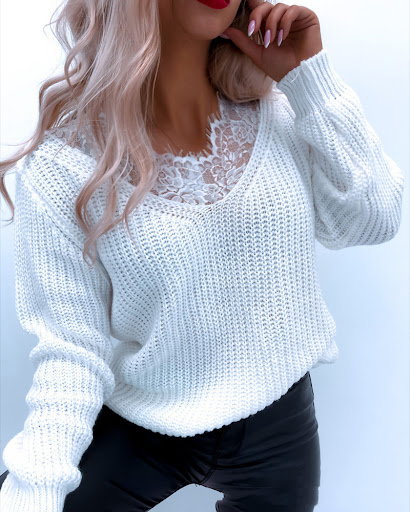 Title 6, New European and American Lace Casual Sweater. ...