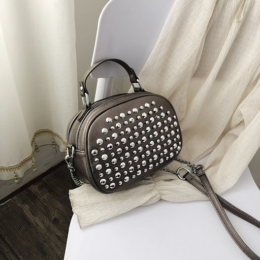 Title 4, Diamond-Studded Womens Trend Chain Shoulder Ba...