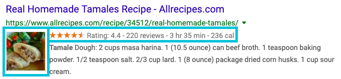 recipe rich snippet example