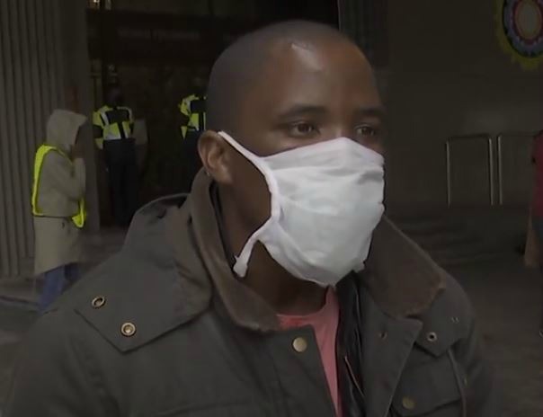 Bulelani Qholani outside the Cape Town Civic Centre on July 2 2020. The actions of the city officials involved in his humiliating eviction demonstrated an abuse of power, a gross violation of his human rights and an inability to comprehend their responsibilities within acceptable norms of law enforcement, the writer says.