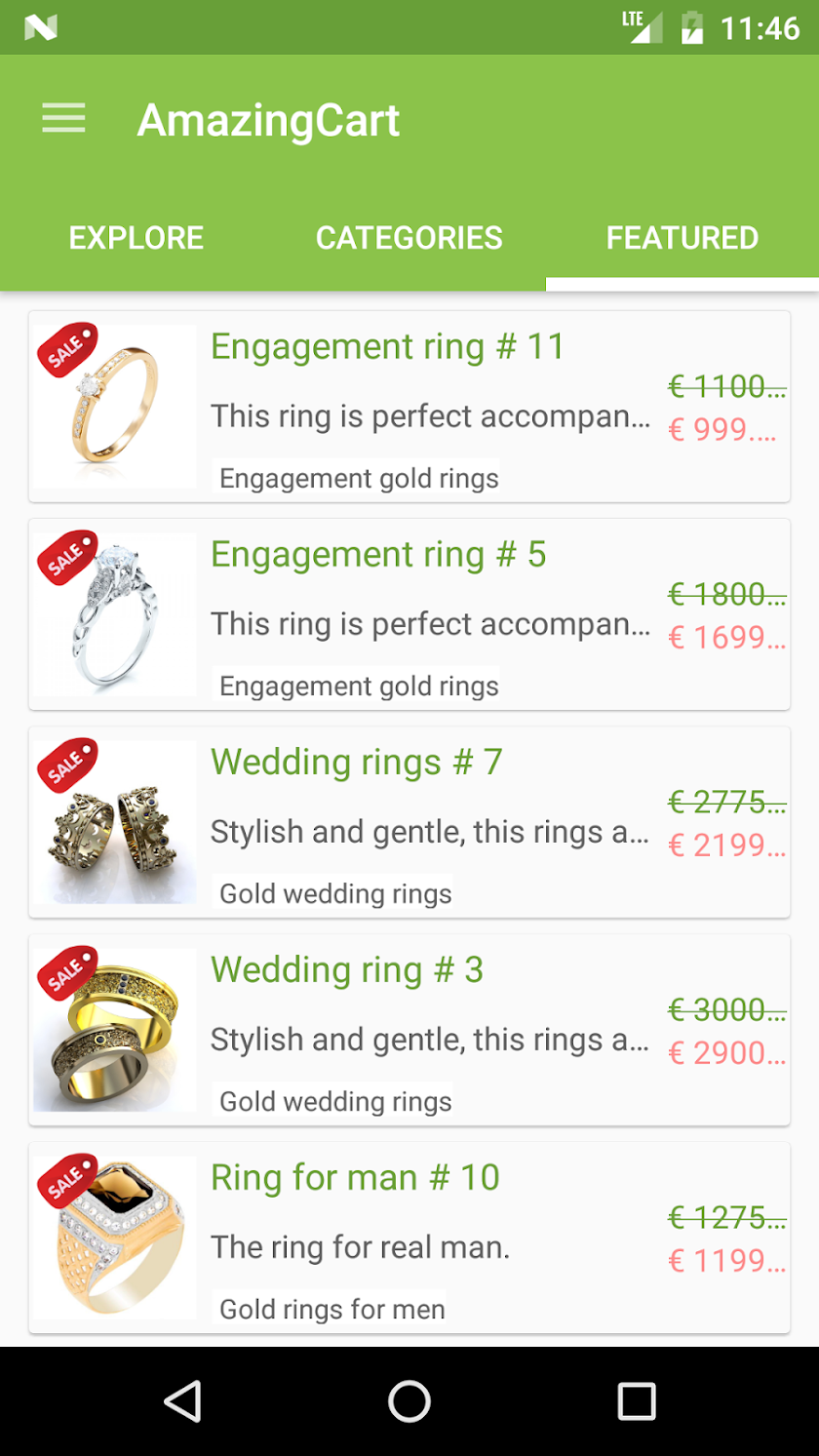 AmazingCart Screen 2