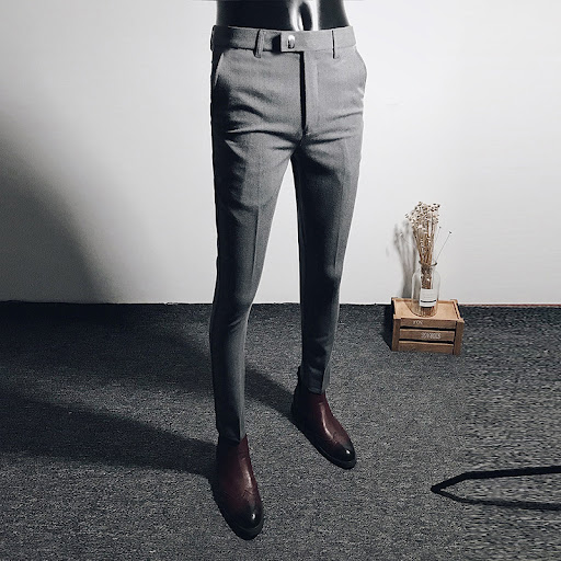 Title 2, Mens Black Stretch Business Casual British Tro...