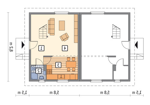 Czyżyk - bliźniak - WMB02 - Rzut parteru