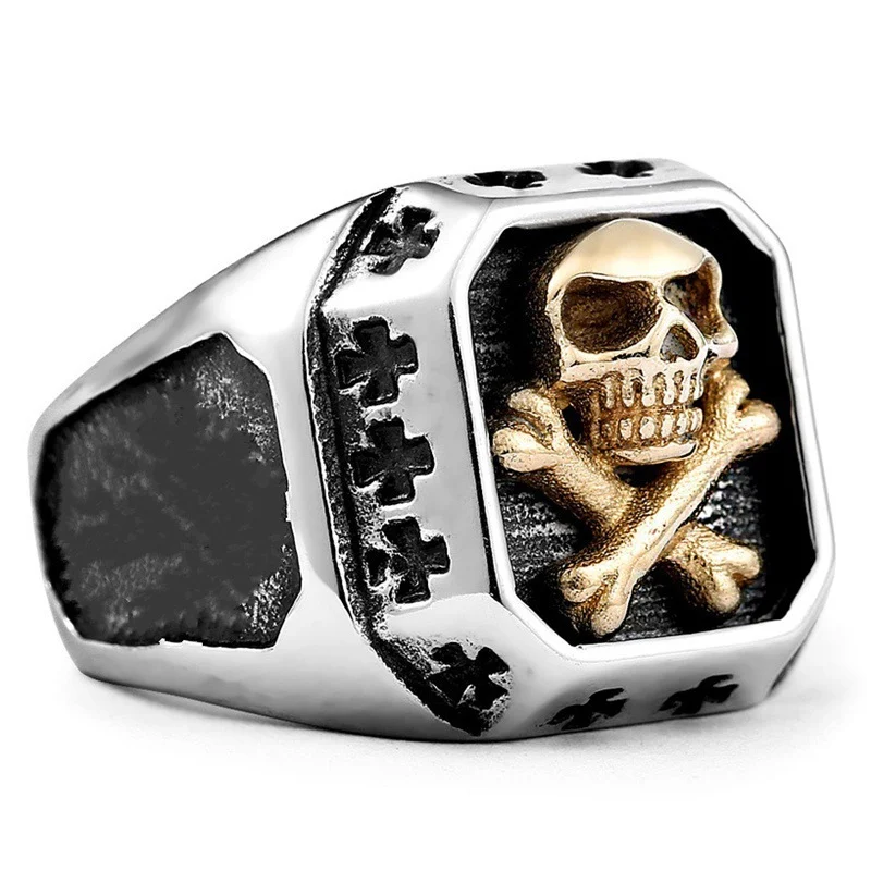 Title 6, Anillo Calavera Personalidad Punk Moda Expresa...