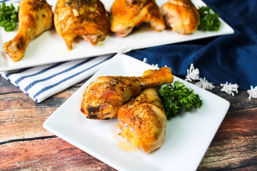 Best Buttermilk Baked Chicken on a plate.