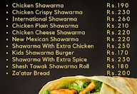 Shawarma King menu 1