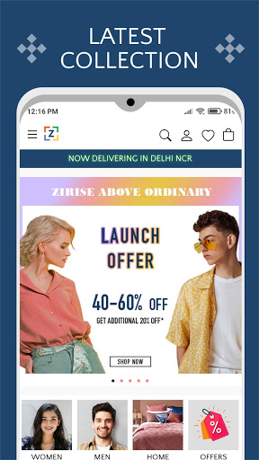 Screenshot Zirise Online Shopping App