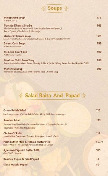 Jamavat menu 