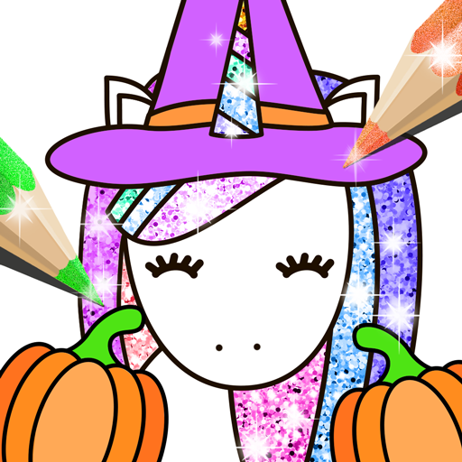 Halloween Coloring Book Glitter