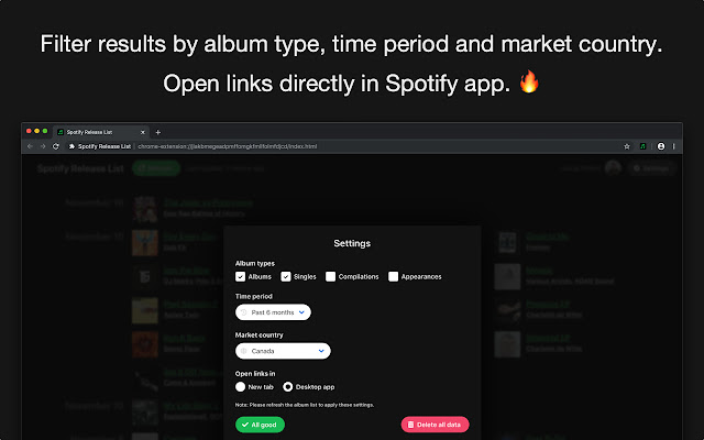 Spotify Release List