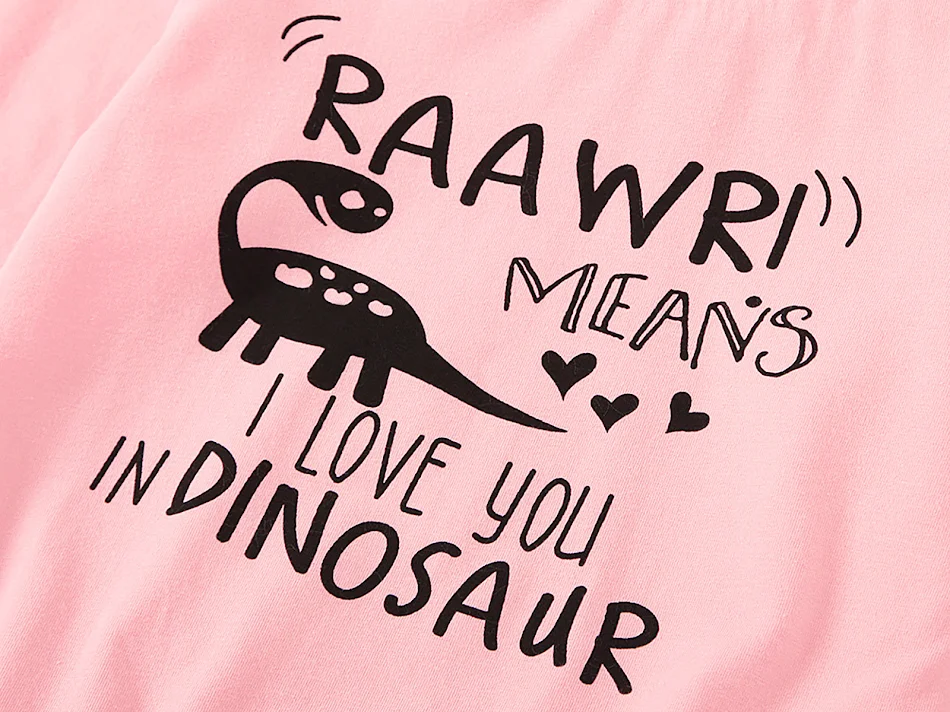 Meisjes dinosaurussen print lange mouwen set, comfortabel en modieus, ideaal voor dagelijks spelen en casual gelegenheden.