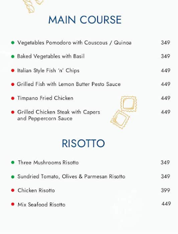 Timpano - The Pasta Shop menu 