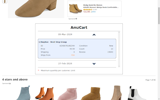 AmzCart - Checks the quantity of goods from each seller