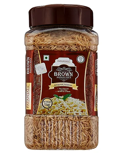 Patanjali Brown Basmati Rice Jar - 1 kg