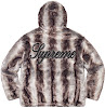 faux fur reversible hooded jacket