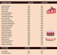 CakeZone menu 1