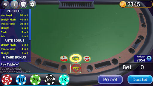 Screenshot Three Card Poker Texas Holdem