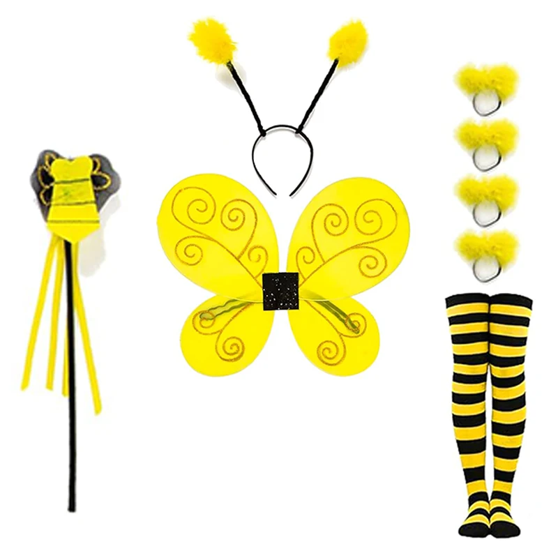 Title 2, Bee Insect Wings Tutu Skirt Magic Wand Set Dres...