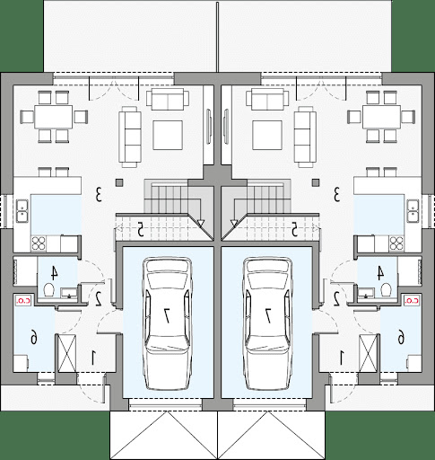 Milan 1 - dwulokalowy LLL - Rzut parteru