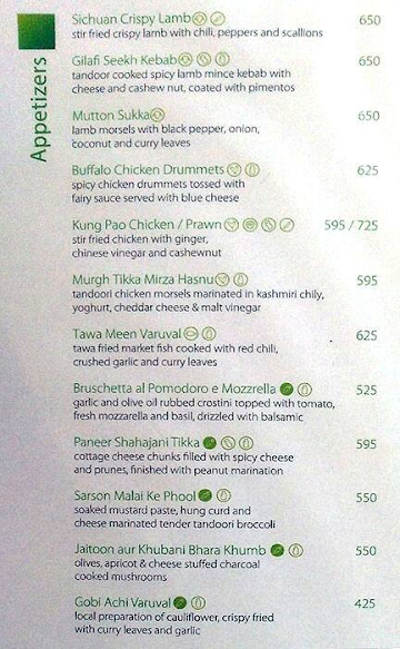 Cafe G - Holiday Inn menu 