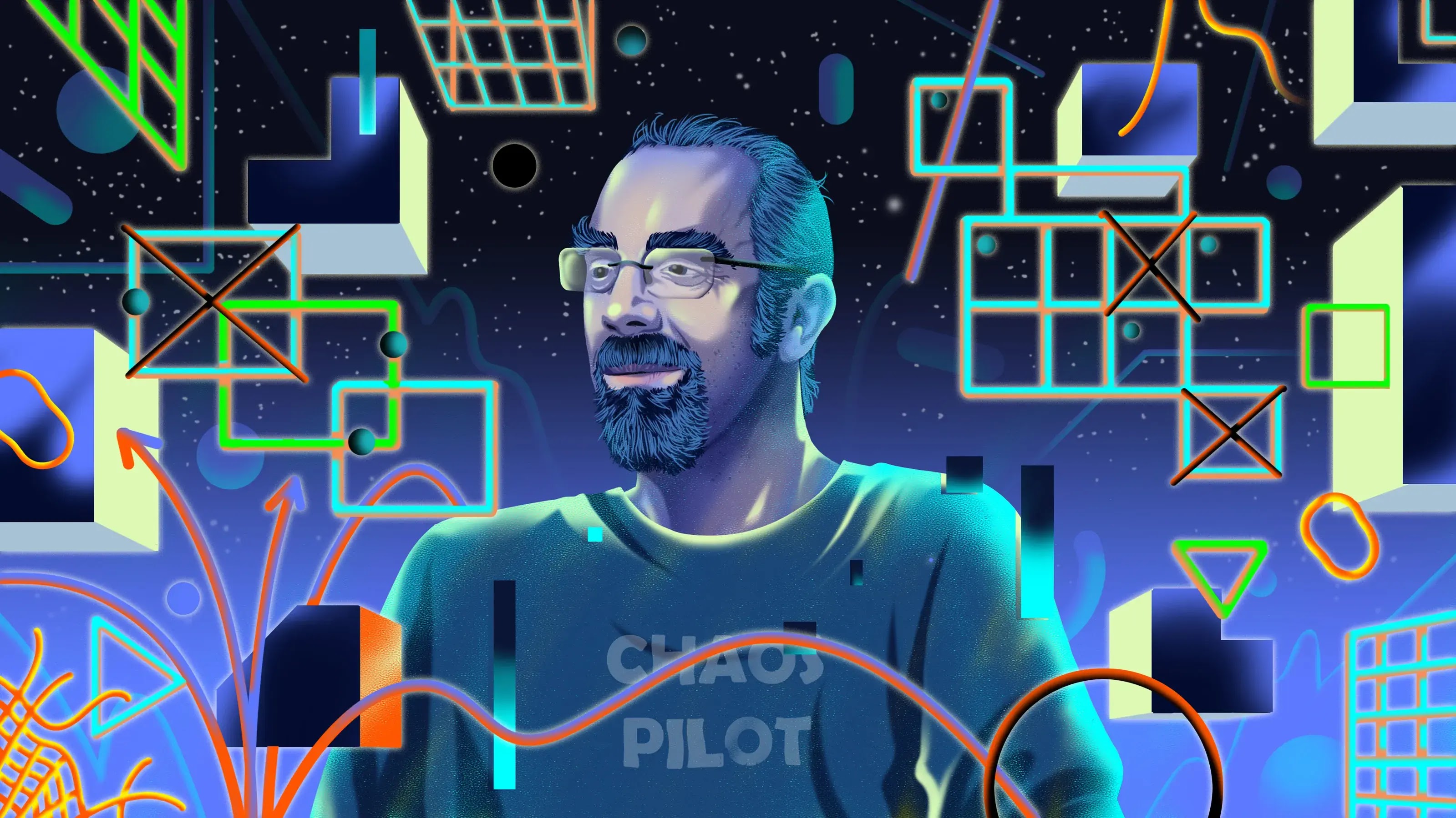 Illustration of Astro Teller