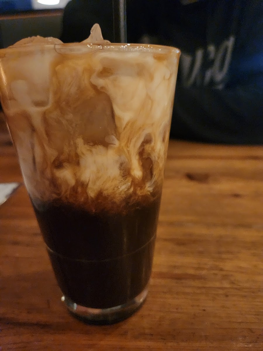 Mint iced coffee