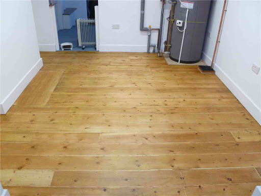 Wooden floor sanding, filling and finishing.