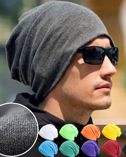 Winter Bonnet Hat For Men's Women Fashion Warm Solid Colo... - 0