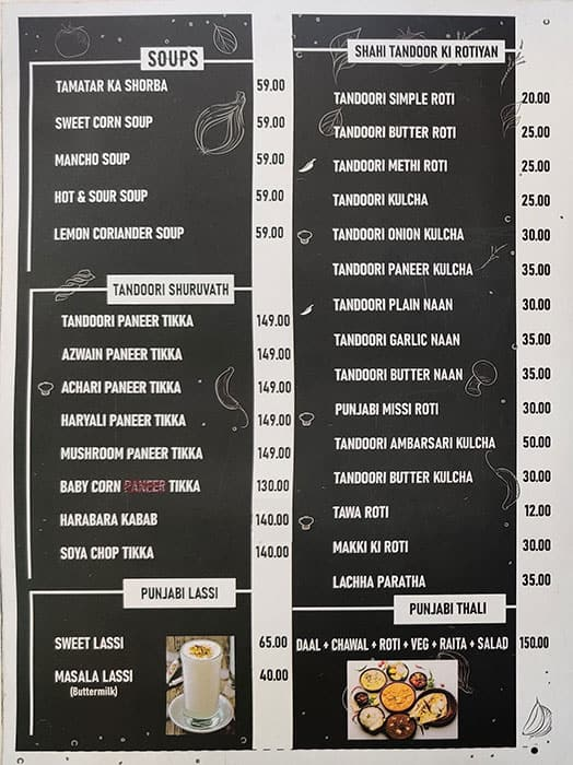 Aanchal Punjabi Cafe menu 