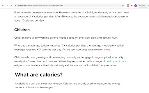 Calorie Hider