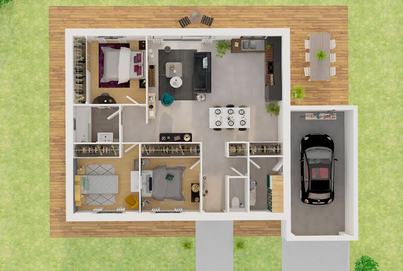  Vente Terrain + Maison - Terrain : 420m² - Maison : 90m² à Mus (30121) 
