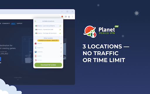 VPN Mexico - Planet VPN lite Proxy Preview 9