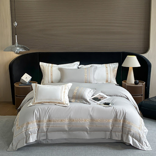 Title 6, Cotton Four-piece Set Mattress Cover with Embro...