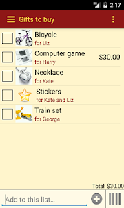 Gift List screenshot 2