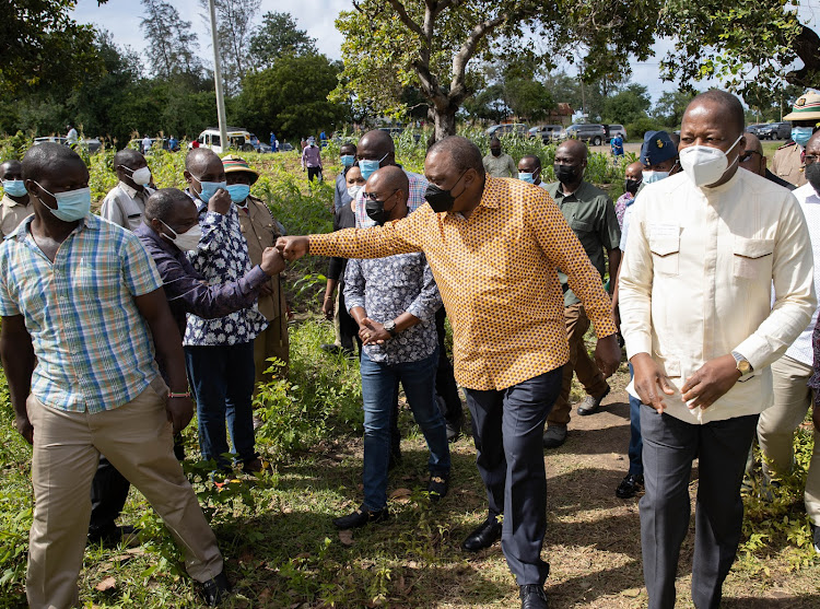 President Uhuru Kenyatta in Kilifi.