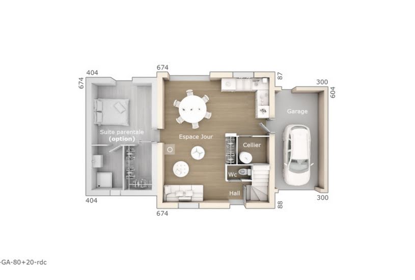  Vente Terrain + Maison - Terrain : 300m² - Maison : 80m² à Camaret-sur-Aigues (84850) 