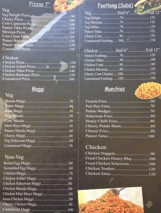 Cheezy Bites menu 