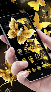 Gold Black Butterfly Theme - náhled
