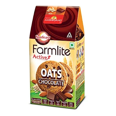 Sunfeast Farmlite Biscuit - Cookies - Oats And Chocolate - 150 gm