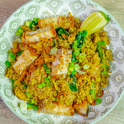 [Keto] Curry Fried Rice-Shrimp