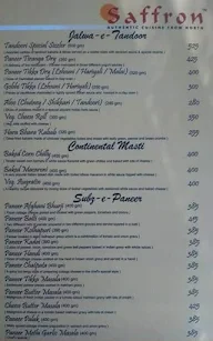 Saffron menu 1