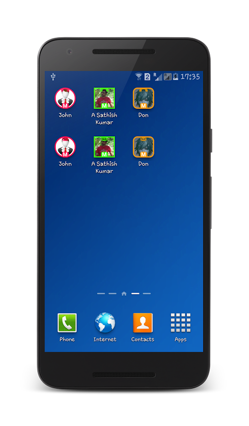 Android application Direct Dial/SMS screenshort